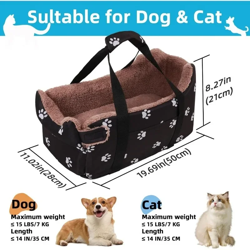 Centre console dog car seat booster for small dogs