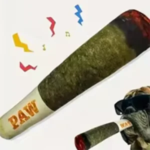 Novelty Cigar Plush Squeaky Dog Toy