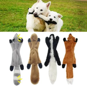 No-Stuffing Crinkle Animal Dog Toy (45cm)