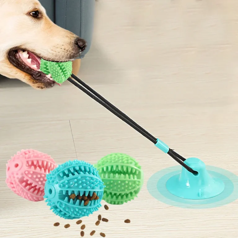 Suction Cup Treat-Dispensing Tug Toy