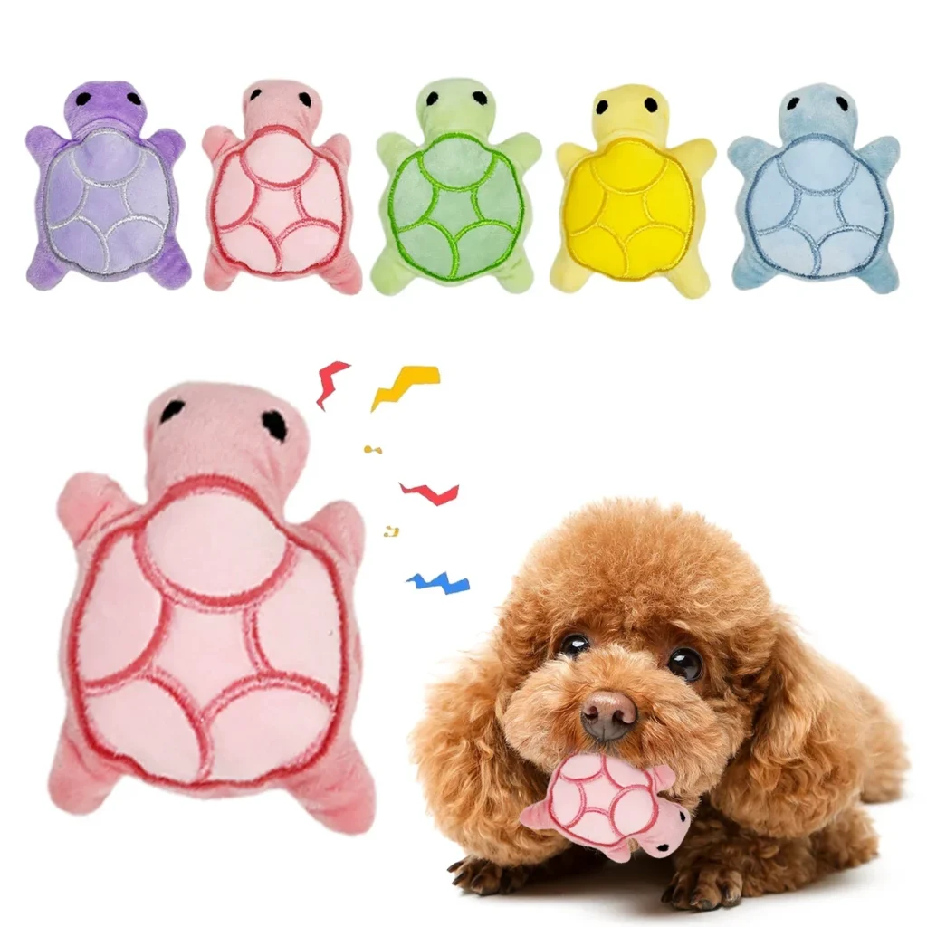 Mini Turtle Plush Teething Toy for Puppies