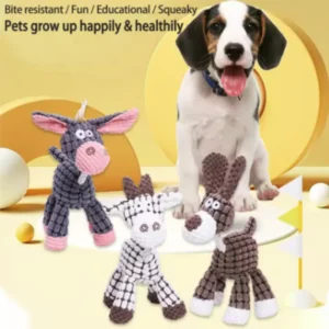 Donkey Plush Squeaky Toy for Dogs