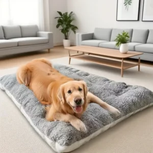 Extra Large Plush Dog Sofa and Crate Mat