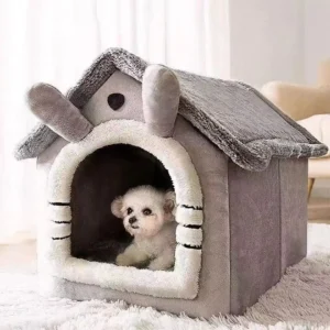 Indoor Dog House Tent with Washable Cushion