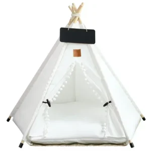 Portable Pet Teepee Tent with Washable Cover