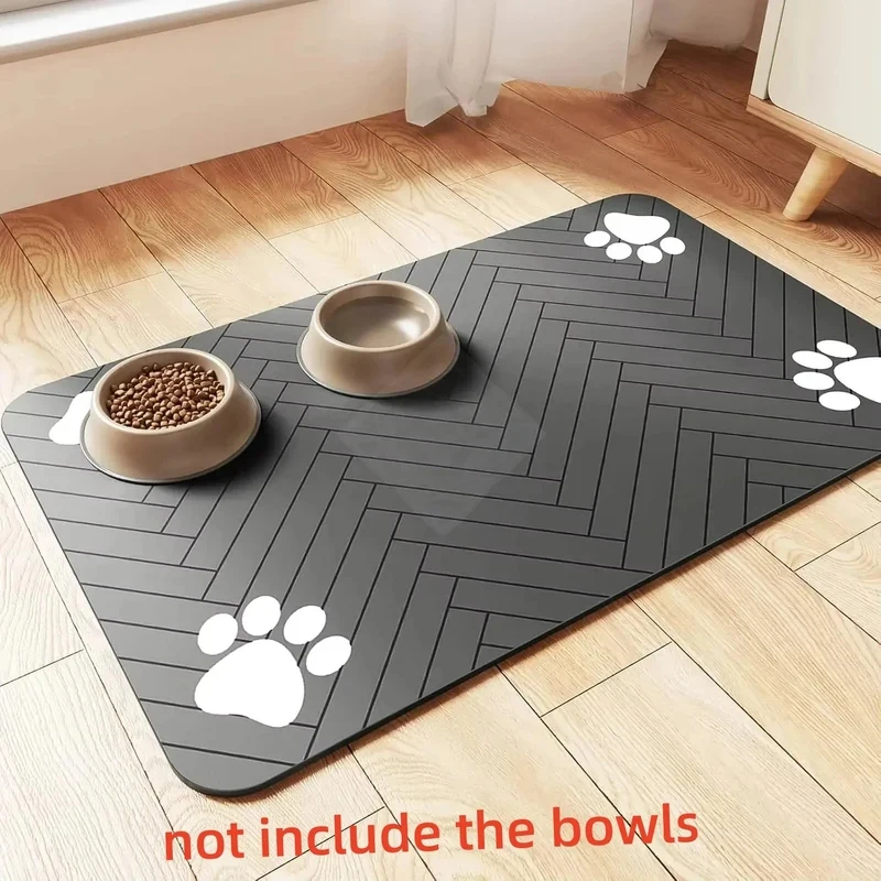 Absorbent Non-Slip Mat for Dog Bowls
