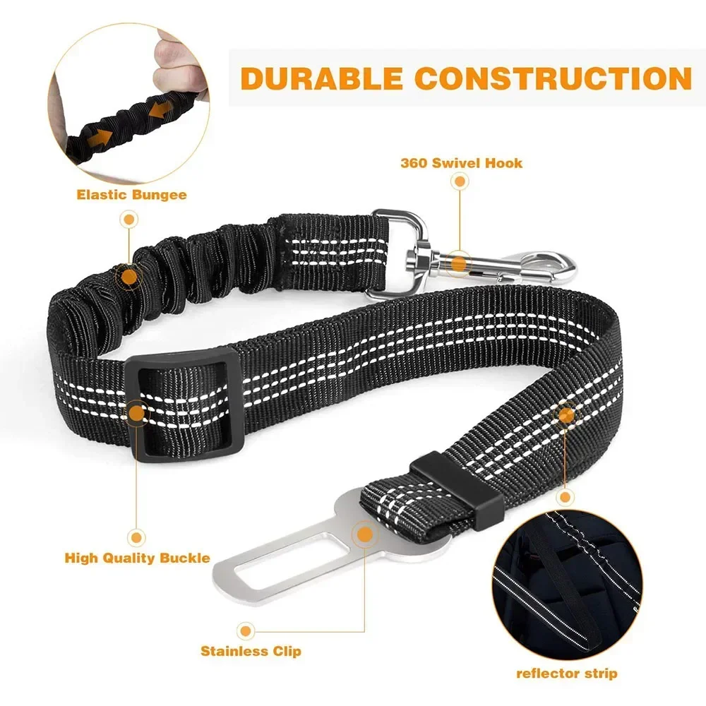 Retractable Car Seat Belt Tether for Dogs