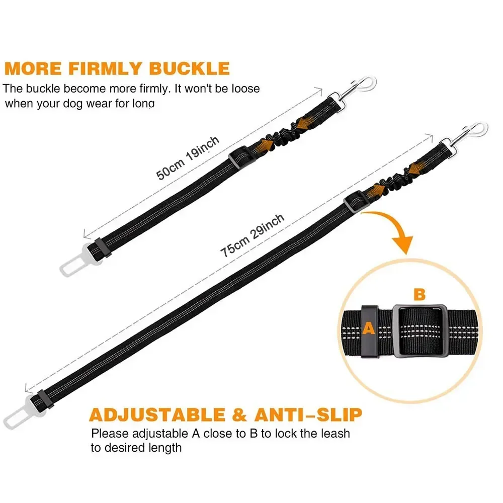 Retractable Car Seat Belt Tether for Dogs