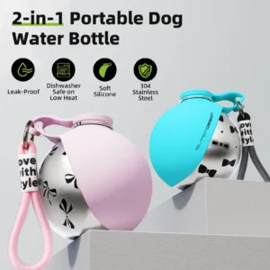 Compact Leak-Proof Water Bottle for Small Dogs