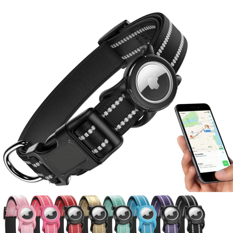 Padded AirTag Collar with Built-In Holder