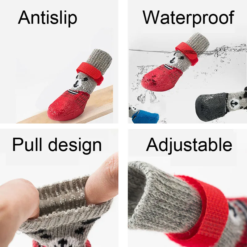 All-Weather Waterproof Dog Boots (Set of Four)