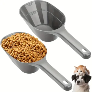 Measured Dog Food Scoops (Half Cup and One Cup)