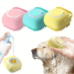 Silicone Bath Brush with Built-In Shampoo Reservoir