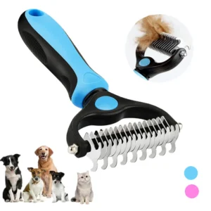 Self-Cleaning Deshedding Brush with Retractable Pins