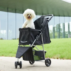 Three-Wheel Folding Dog Stroller
