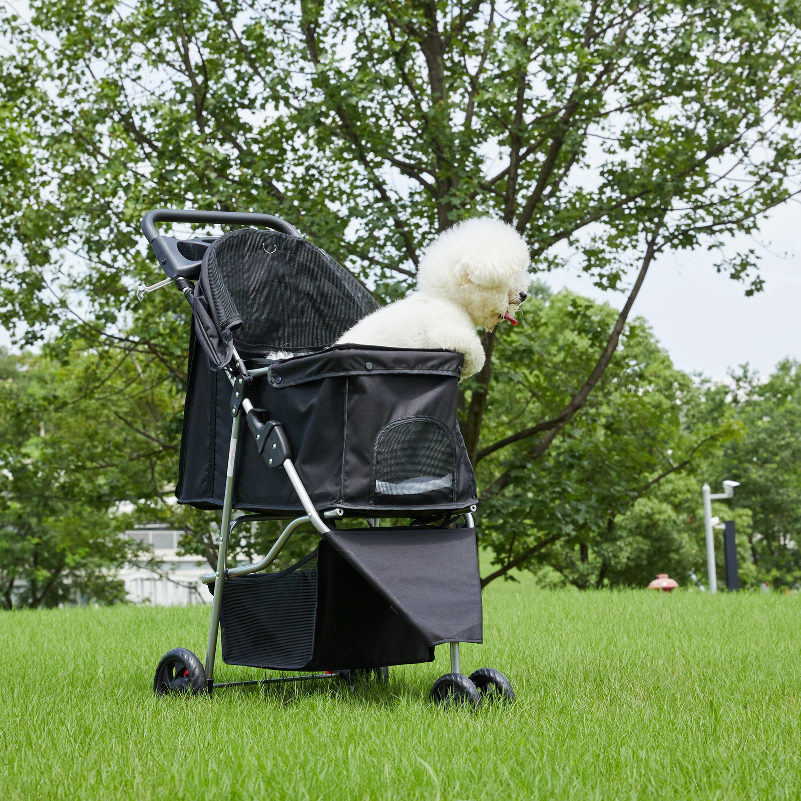 Three-Wheel Folding Dog Stroller