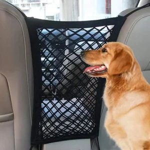 Car Seat Barrier Net with Storage Pocket