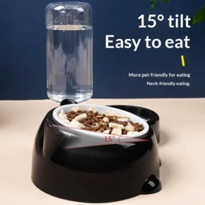 Gravity Water Bowl with Tilted Feeding Side