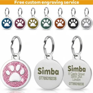 Slide-On Engraved Collar Plate, Silent