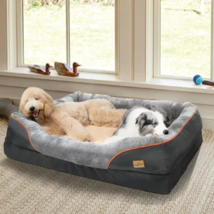 Large Fleece Dog Bed with Removable Cover