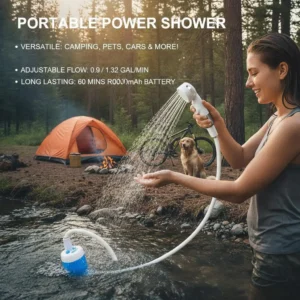 Cordless Pump Shower for Rinsing Off Outdoors
